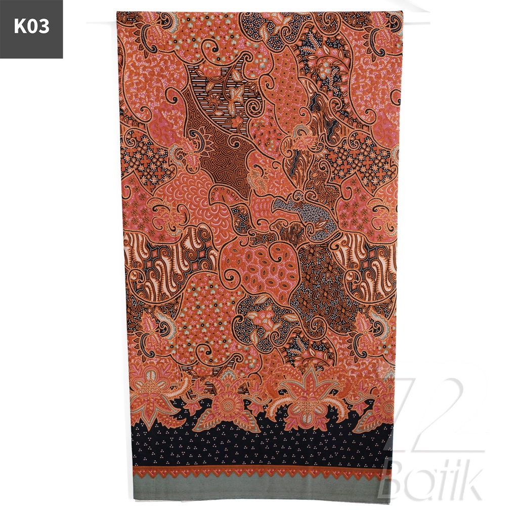 BAHAN BATIK PREMIUM Katun Motif Sekar Jagad Warna Merah Bata 722146 Cap 72 Jarik Jarit Samping Kebat Panjang Batik Katun Modern Premium Bahan Seragam Batik Pernikahan Kantor Keluarga Murah Kamen Jadi Batik Bali Lembaran