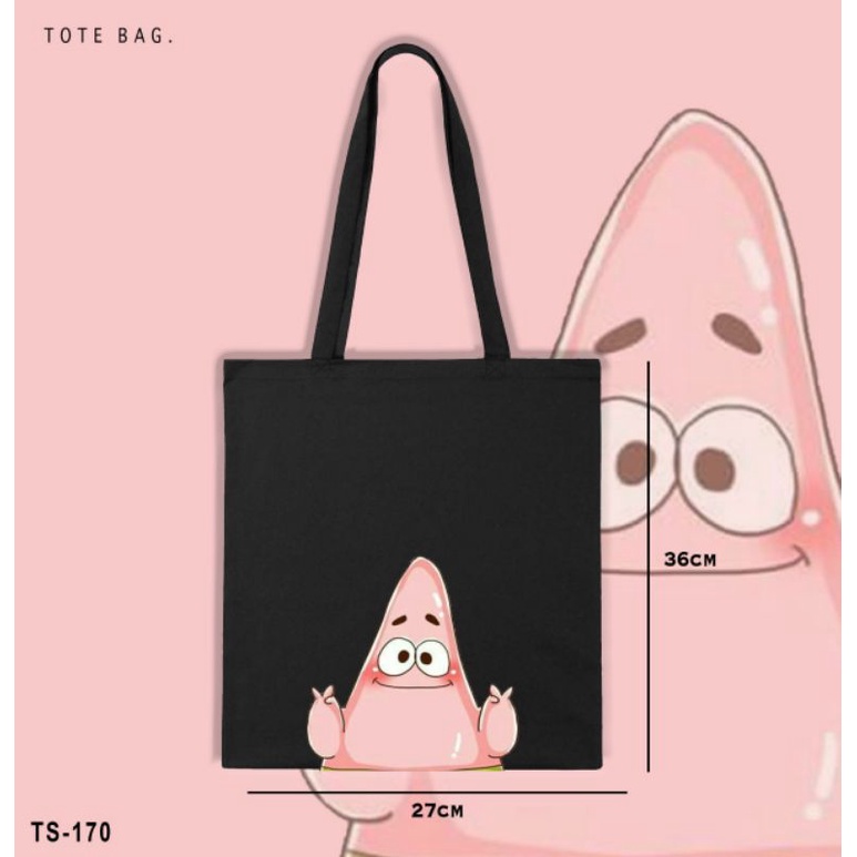 TOTE BAG KANVAS SPONGEBOB &amp; PATRICK