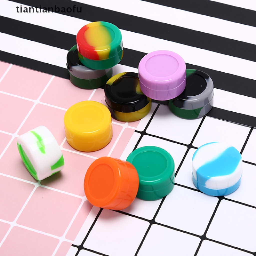 [tiantianbaofu] 1x silicone containers jars wax dab concentrate honey pots multi use slick 5ml Boutique