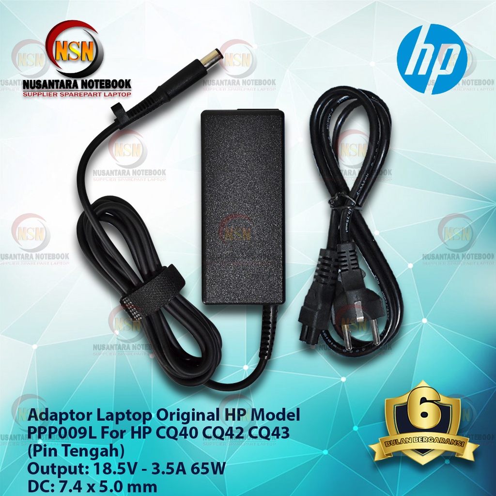 Adaptor Charger Original HP 18.5V - 3.5A For Laptop CQ40 CQ42 CQ43