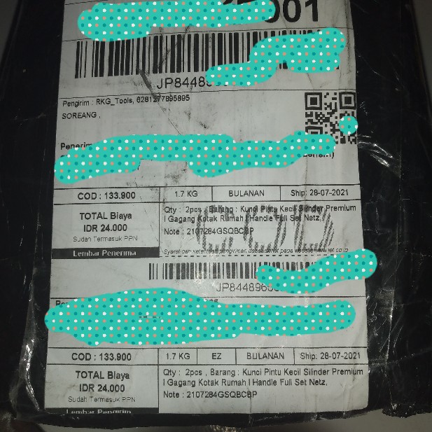 Kunci Pintu Kecil Silinder Premium L Gagang Kotak Rumah L Handle Full Set Netz