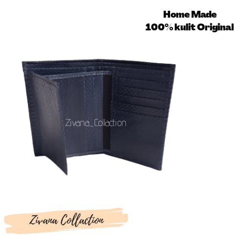 BEST SELLER DOMPET PRIA ASLI KULIT ULAR AIR MODEL LIPAT PANJANG FULL SKAT UNTUK BANTAK KARTU