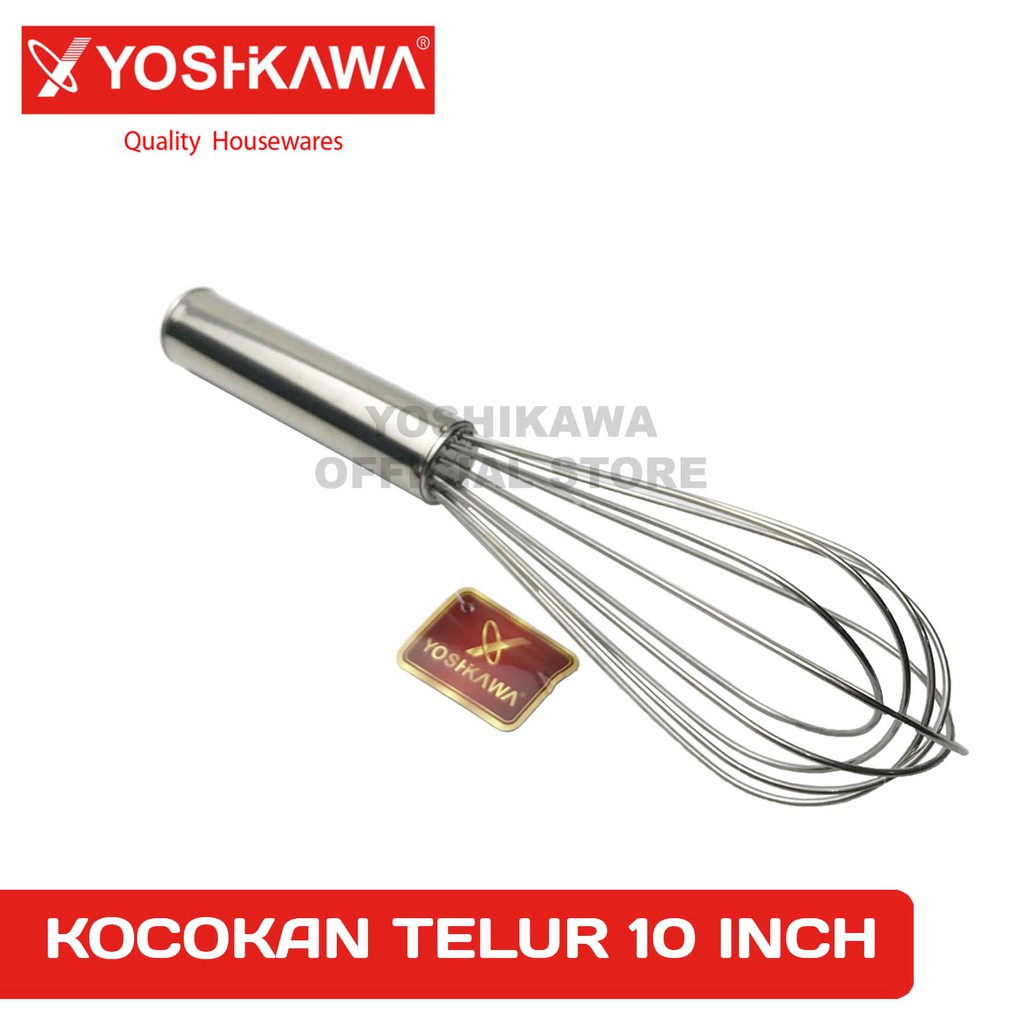 

YOSHIKAWA Kocokan Telur Stainless / Kocokan Adonan Kue EGG Whisker Hand Mixer EVL-F-3001-10-INCH