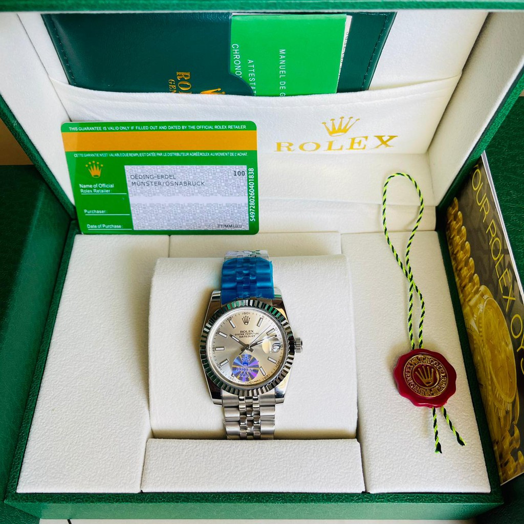 jam rolex oyster datejust automatic wanita rantai president stainless steel plus box original