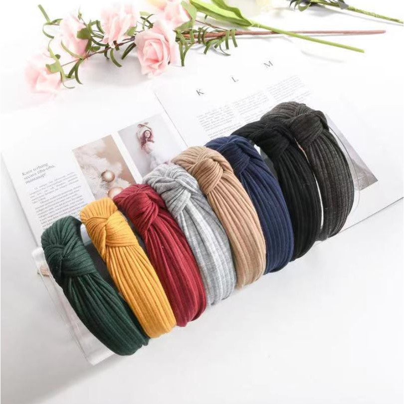 ✅Grosir Jam Senen -  Bando Korea Bandana Wanita Murah Bando Polos Bando Simpul Aksesoris Rambut Wanita Import