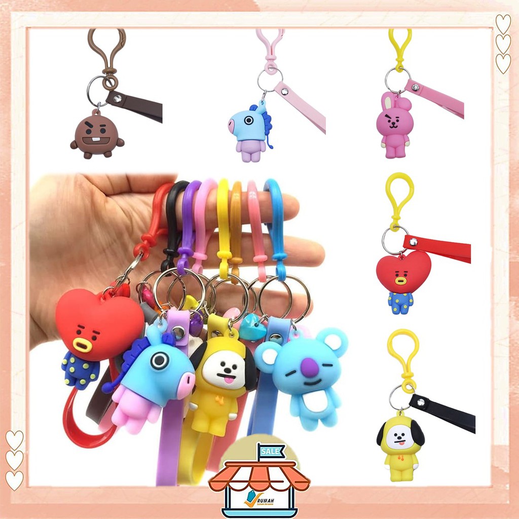 RSB Gantungan  Kunci Cute Boneka BTS Keychain Cartoon 