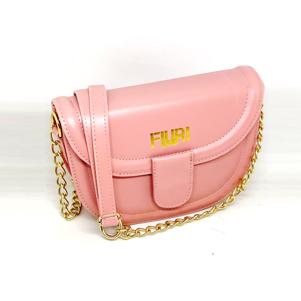 FIURI - UWI BAG TAFFY PINK - TAS SELEMPANG WANITA HITAM - TAS TREND IMPORT KOREA MURAH - SLINGBAG CEWEK - OUTFIT OOTD FASHION WANITA LEBARAN HARI RAYA RAMADHAN