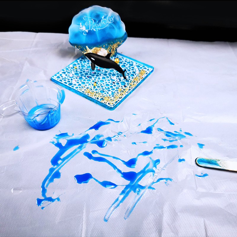 5pcs Taplak Meja  Bahan Plastik Resin  Anti Air Minyak 