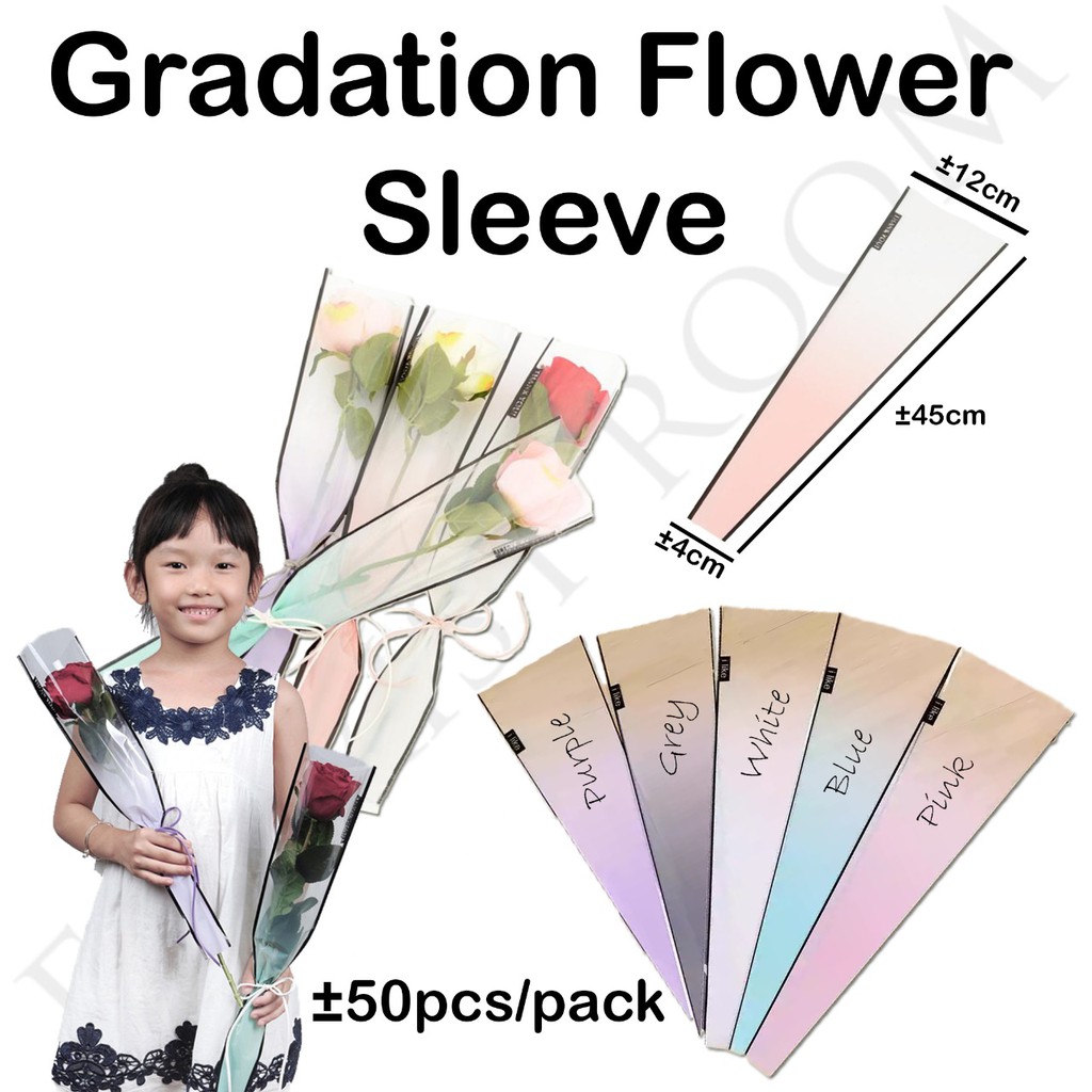 

Gradation Flower Sleeve ±50pcs/pack- Kantong Bunga - Bouquet - SIngle Rose