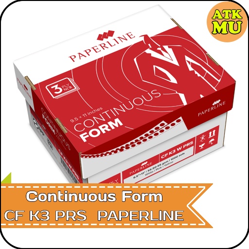

Kertas Continuous Form 9,5" x 11"/2 3 PLY NCR K3 PRS Paperline
