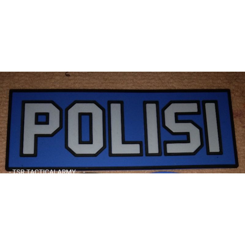 Patch Rubber POLISI buat di tempel di punggung (Velcro)