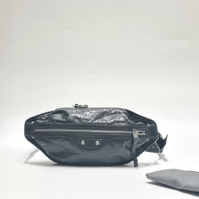 BALENCIAGA CLASSIC SILVER NEO LIFT BELT BAG 37x16