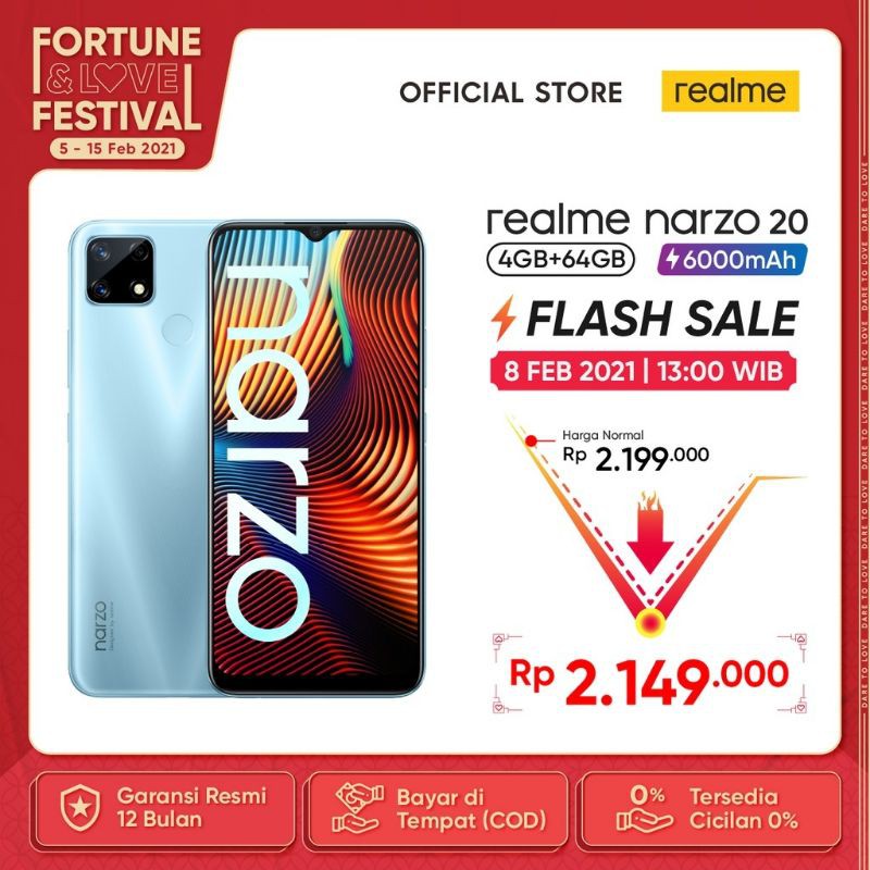 realme narzo 20 ram 4/64