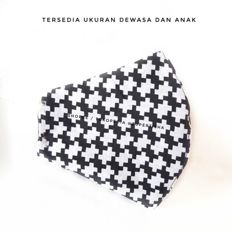 BLACKCRAFT - MASKER KAIN KATUN ANAK DEWASA MOTIF POLA MINECRAFT