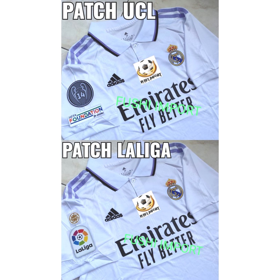 Jersey Baju Bola Madrid Home Full Patch 2022 2023 Grade Ori