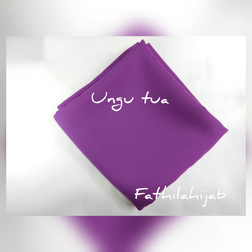 WOLFIS HIJAB JILBAB SEGI EMPAT SYARI 130X130 BAHAN WOLFIS GRADE A PREMIUM 58 Gramasi PART  II 354-UNGU TUA