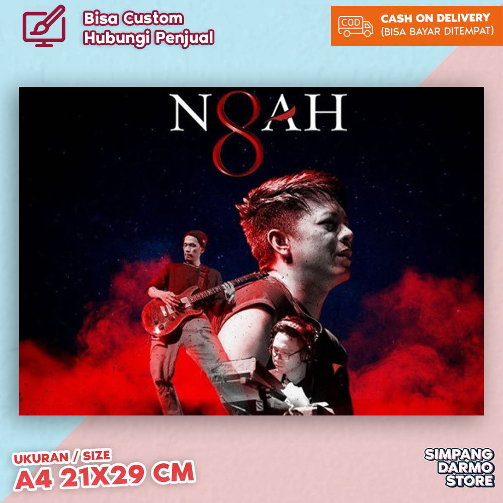 Poster Noah Band Ariel Peterpan  Bisa Request Custom gambar sendiri  Foster Penyayi Aksesoris Kamar