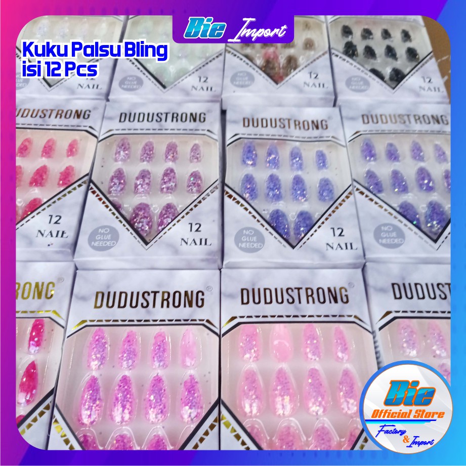 Kuku Palsu Full Color Premium isi 12 Pcs