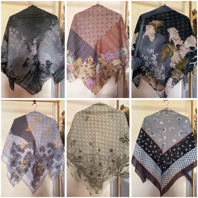Hijab segiempat motif voal premium/ jilbab hijab kerudung segiempat cantik