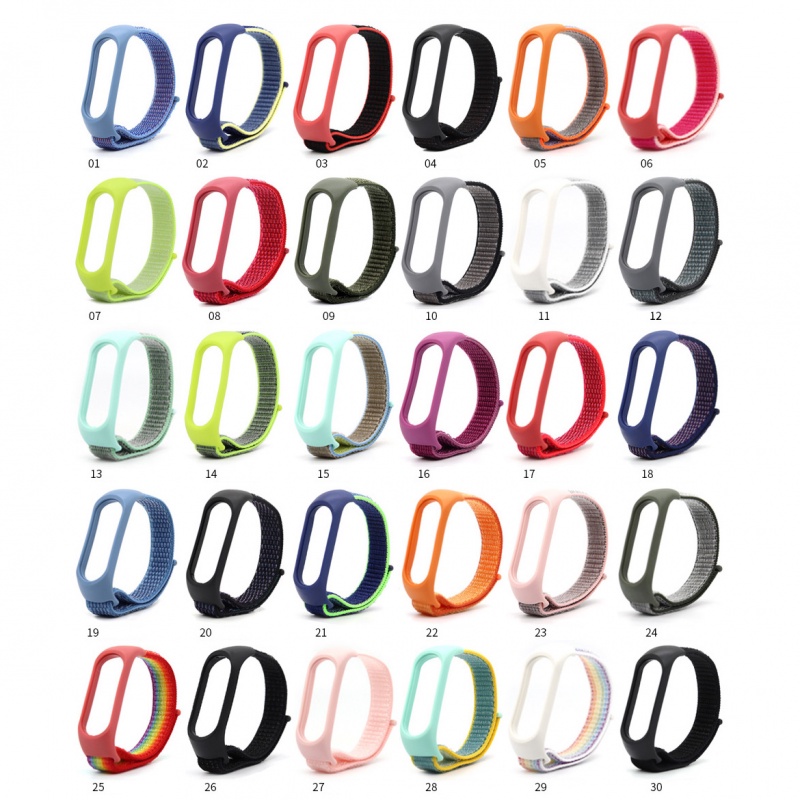 Tali✅Nylon Strap for mi band 5/6 Bracelet Sport loop watch Belt Miband strap Wristband for xiaomi Mi band 6 5 4 3 Bracelet