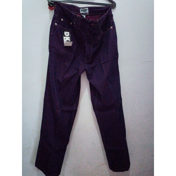 celana DKNY ungu ukuran size 31 bray standar besar