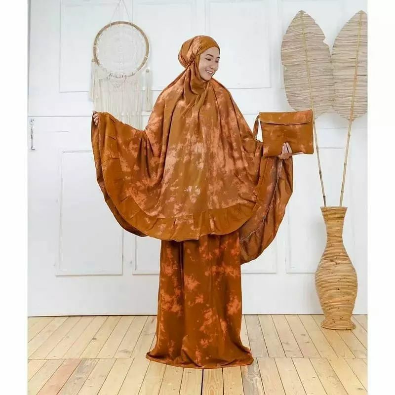 MUKENA JIHAN BAHAN KATUN RAYON MUKENA DEWASA JUMBO MUKENA MOTIF REMPEL