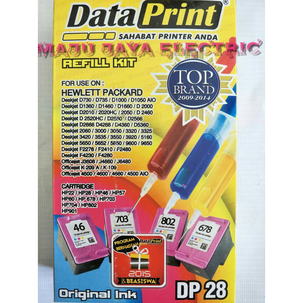 

Jual Refill Kit Tinta Suntik Data Print Colour Warna DP 28 DP28 -Printer HP LS1