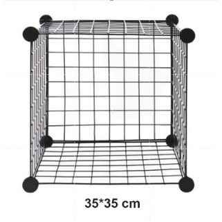 Kaikki DIY Kandang Hewan Peliharaan / Kandang Kucing / Kandang Anjing  Pagar Besi/ pagar hewan peliharaan-hitam 6PCS/Set