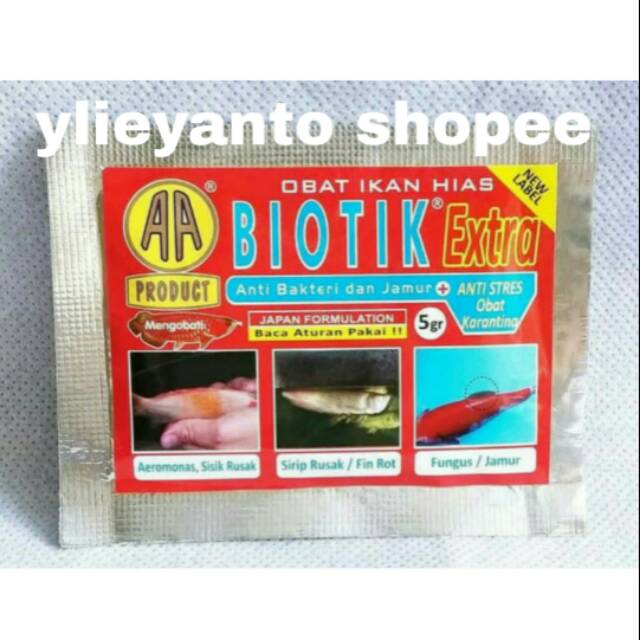 Biotik Extra 5gr obat ikan / obat karantina ikan / obat ikan koi / obat ikan koki ikan hias