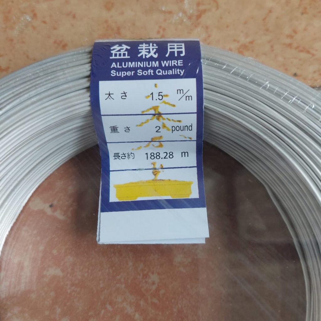 Kawat Bonsai Aesthetic Alumunium Wire Ready 6 Ukuran