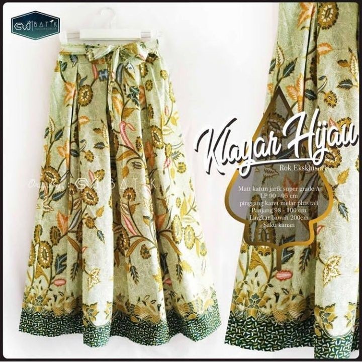 Rok Batik Original Grade A Garansi Produk Rejek Uang Kembali Abadi Batik Bahan Unggul Jaya-Klayar Hijau