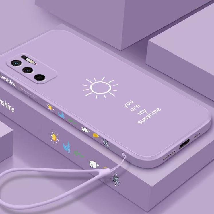 ✵ Case Oppo A76 A16 A74 A95 4G A54 Tali Motif Sunshine Silikon Printing Terbaru Casing Soft Case Pel