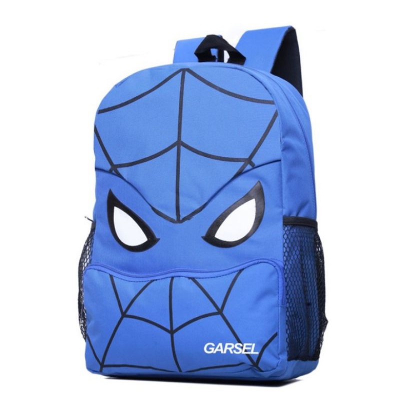 tas anak laki laki hoodie motif spiderman / tas sekolah keren garsel