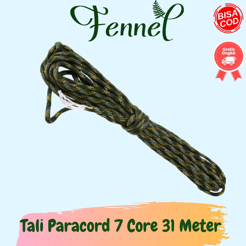 Tali Paracord Camping Outdoor Adventure 7 Core 31 Meter SS01