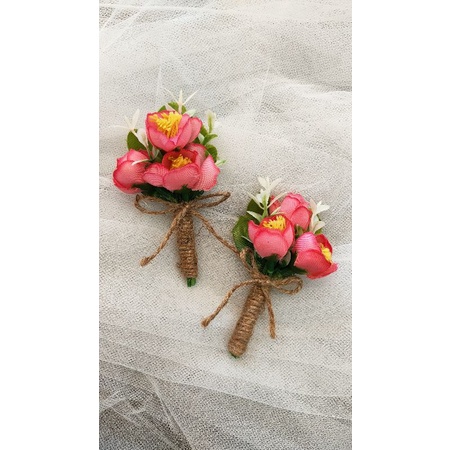 Corsage Bunga dada jas bross pin rustic wedding