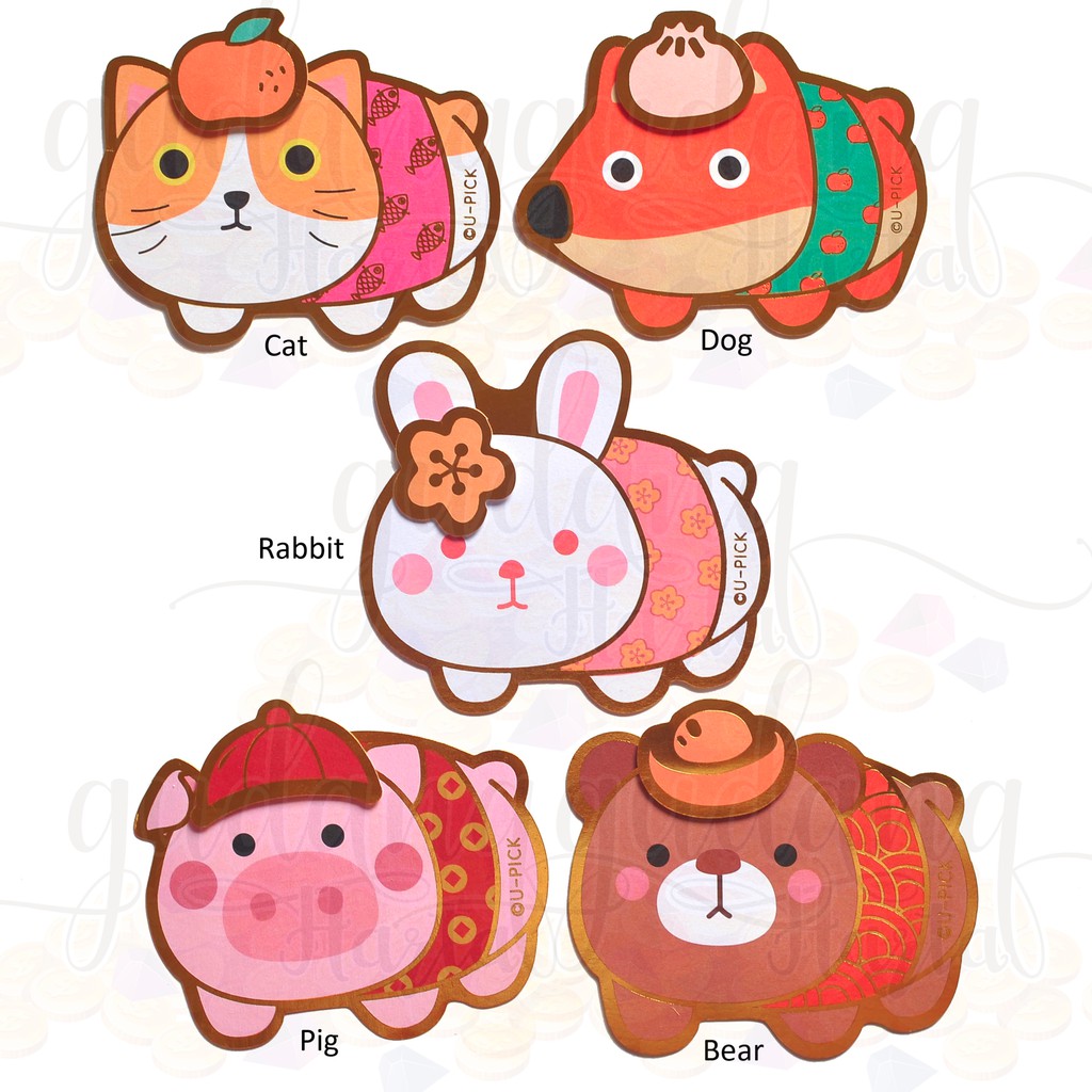 

Angpao Lucu Hewan Anjing Babi Kelinci Anjing Bear Amplop Anak Unik GH 301341