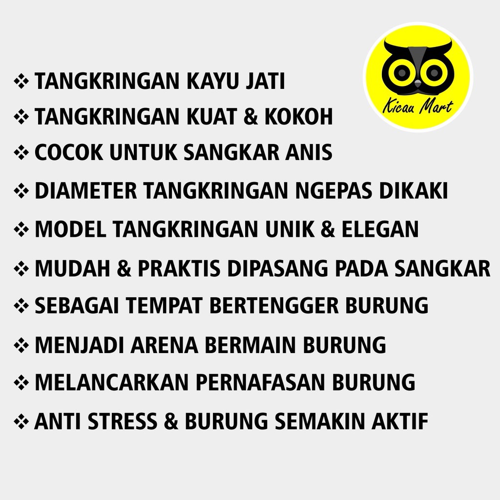 TANGKRINGAN BURUNG ANIS KAYU JATI SEMPATI PANGKRINGAN PIJAKAN KAKI SANGKAR KANDANG TKRANSJ