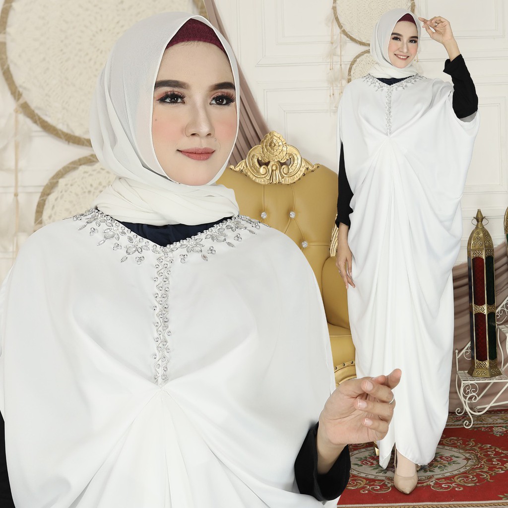 HOPYLOVY - Kaftan Wanita Muslim Model Kalong Bahan Velvet Roberto Triana