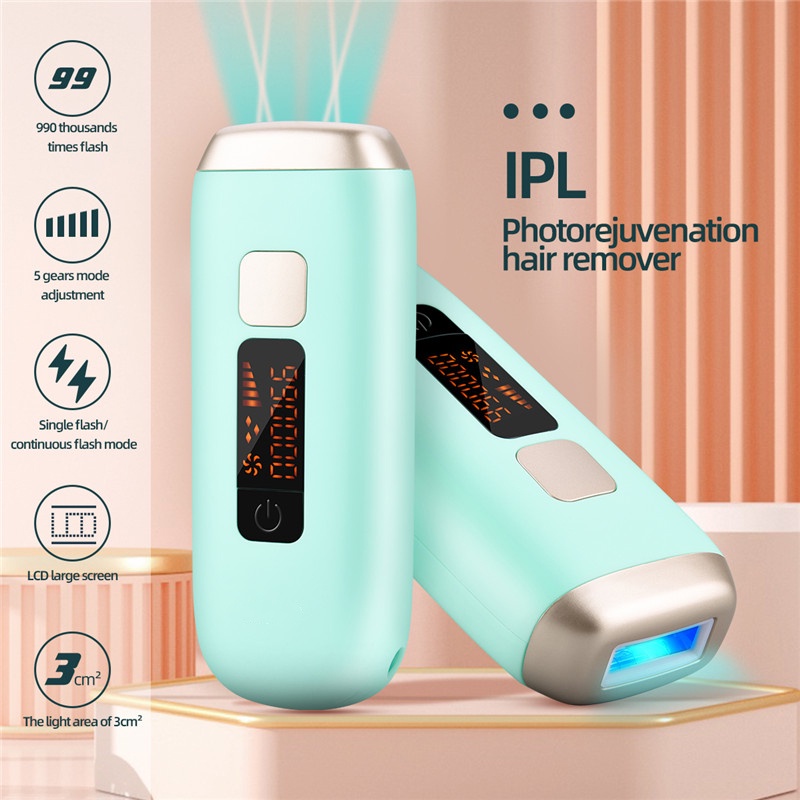 IPL Alat Laser Penghilang Bulu Permanen 990000 Flashes Tanpa Rasa Sakit Hair Removal Laser Penghilang Bulu T4/1096