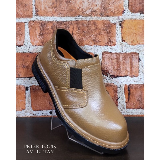 Sepatu pria Peter Louis, sepatu safety kulit