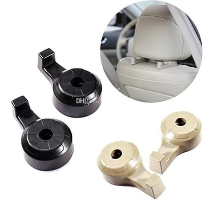 DAPAT 2PCS Gantungan Barang Jok Mobil Multifungsi Serbaguna/Car Hook Hanger Plastik Beban 6 kilo