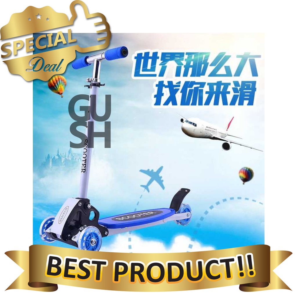 Mainan Otoped Skuter Anak 4 Roda - Scooter Otoped Anak Manual - Sepeda Otoped Dorong Anak