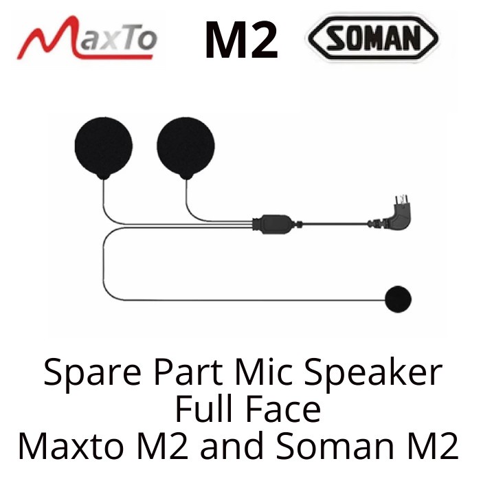HELM-AKSESORIS- MAXTO M2 BLUETOOTH INTERCOM HELM SOMAN M2 MIC SPEAKER FULL FACE PART -AKSESORIS-