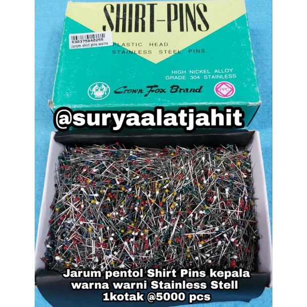 Jarum pentol timah Shirt-Pins 2.5cm Mix warna @5000pcs rp.59.500/ktk