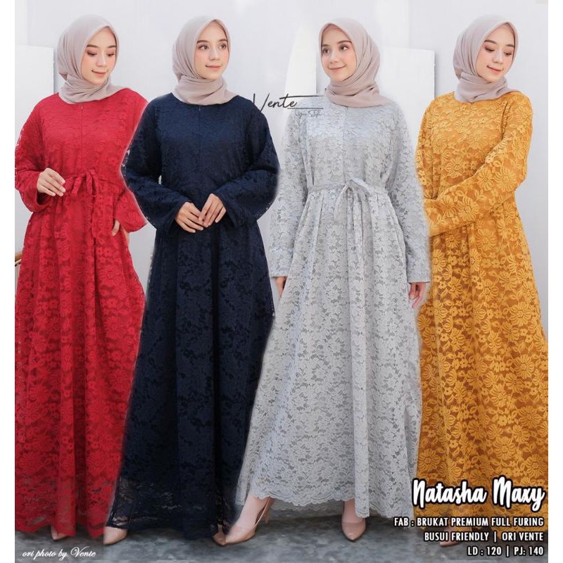Gamis Brukat + Furing Ibu dan Anak