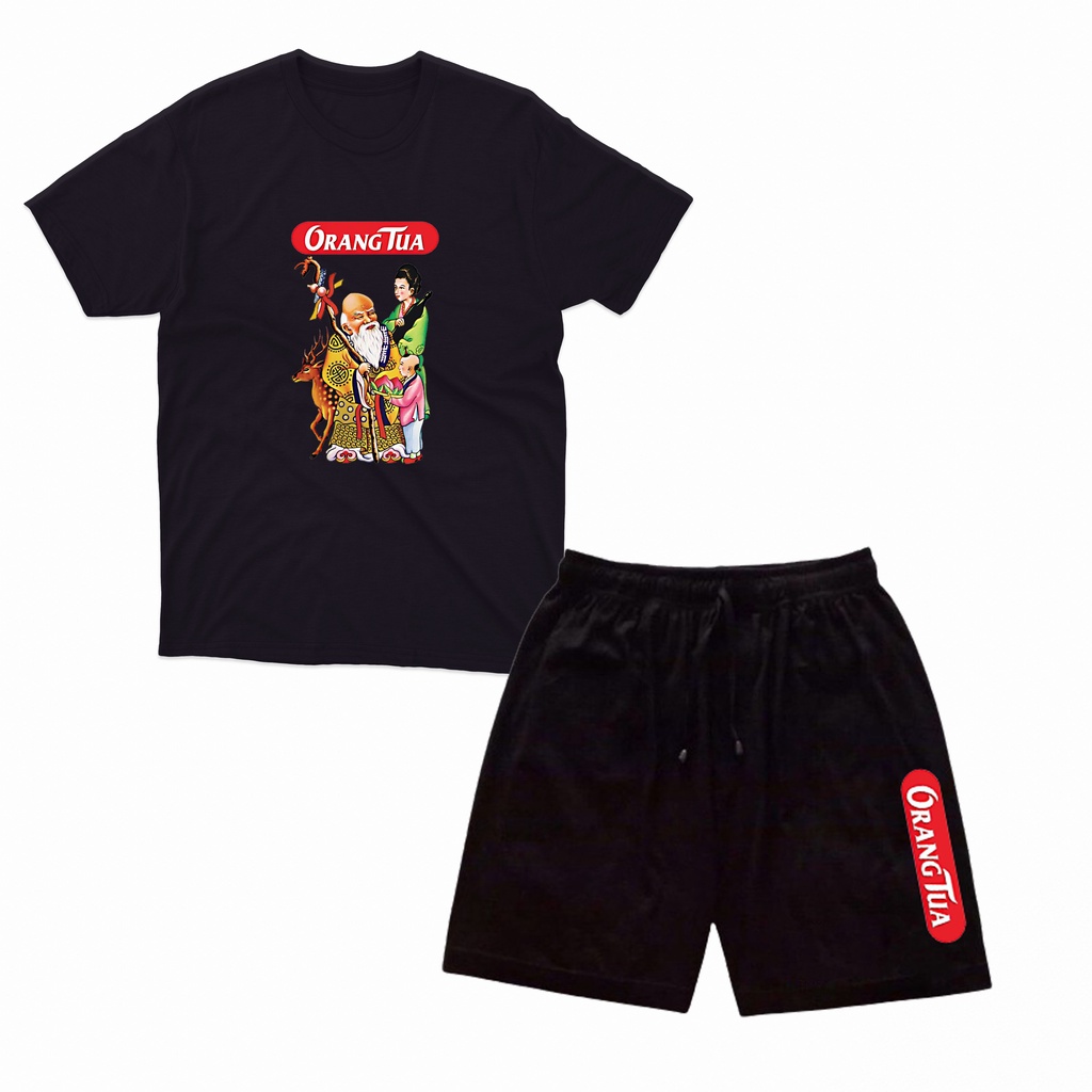 Clothing May - 1 Set Kaos Boxer Orang Tua Premium Hitam Koas Dewasa Anak Karater Distro Kekinin T Shirt Tshirt T-Shirt Premium Murah Unisex Wanita Perempuan Pria Laki-Laki Cowok Cewek Bahan Cotton Combed 30S Katun Kombed Sablon Dtf Murah Karakter