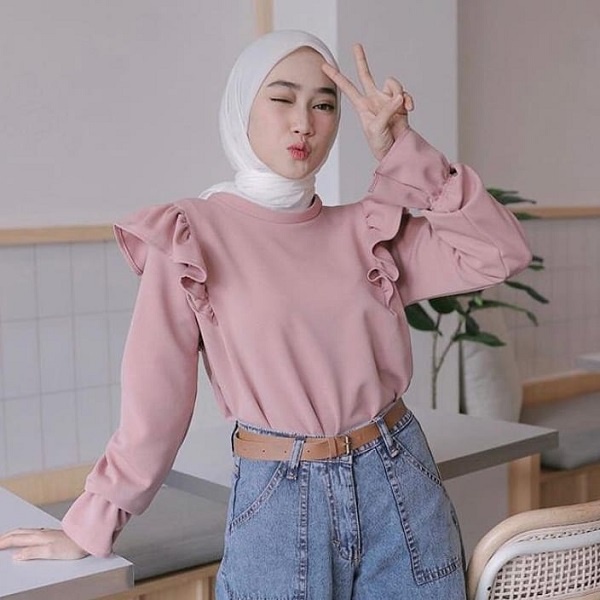 Husna Blouse - Ukuran S M L XL XXL 3XL - Atasan Wanita Jumbo Atasan Big Size - Blouse Jumbo