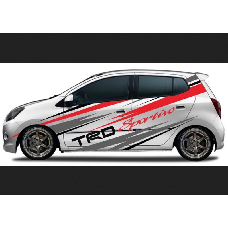Stiker Striping Mobil TRD Sportivo Stiker List Body Stiker Mobil Ayla Agya Brio Jazz Terbaru
