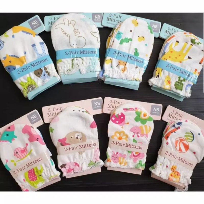 Sarung Tangan Bayi 2 Pasang Mitten Baby Import Premium 1 set isi 2 pasang