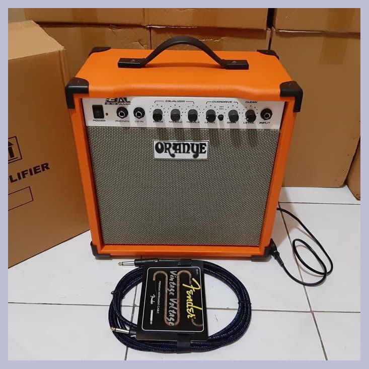 SOUND GITAR/AMPLI GITAR/AMPLIFIER ORANYE PLUS KABEL JACK GITAR